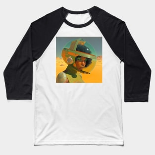 We Are Floating In Space - 105 - Sci-Fi Inspired Retro Artwork Baseball T-Shirt